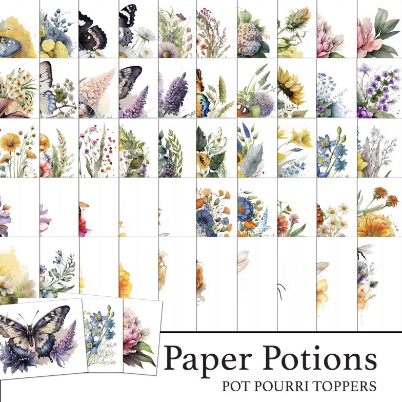 The Crafty Witches - Paper Potions Pot Pourri Toppers Digital Kit