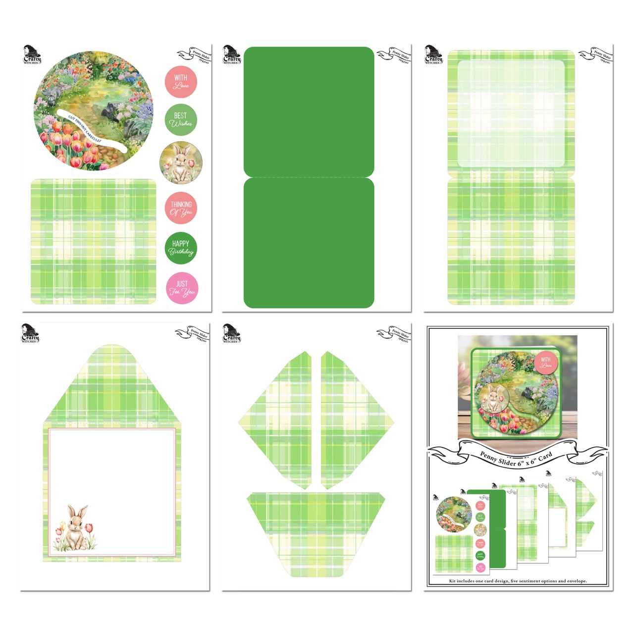 The Crafty Witches - Penny Slider Spring Cards Digital Collection - Image 3