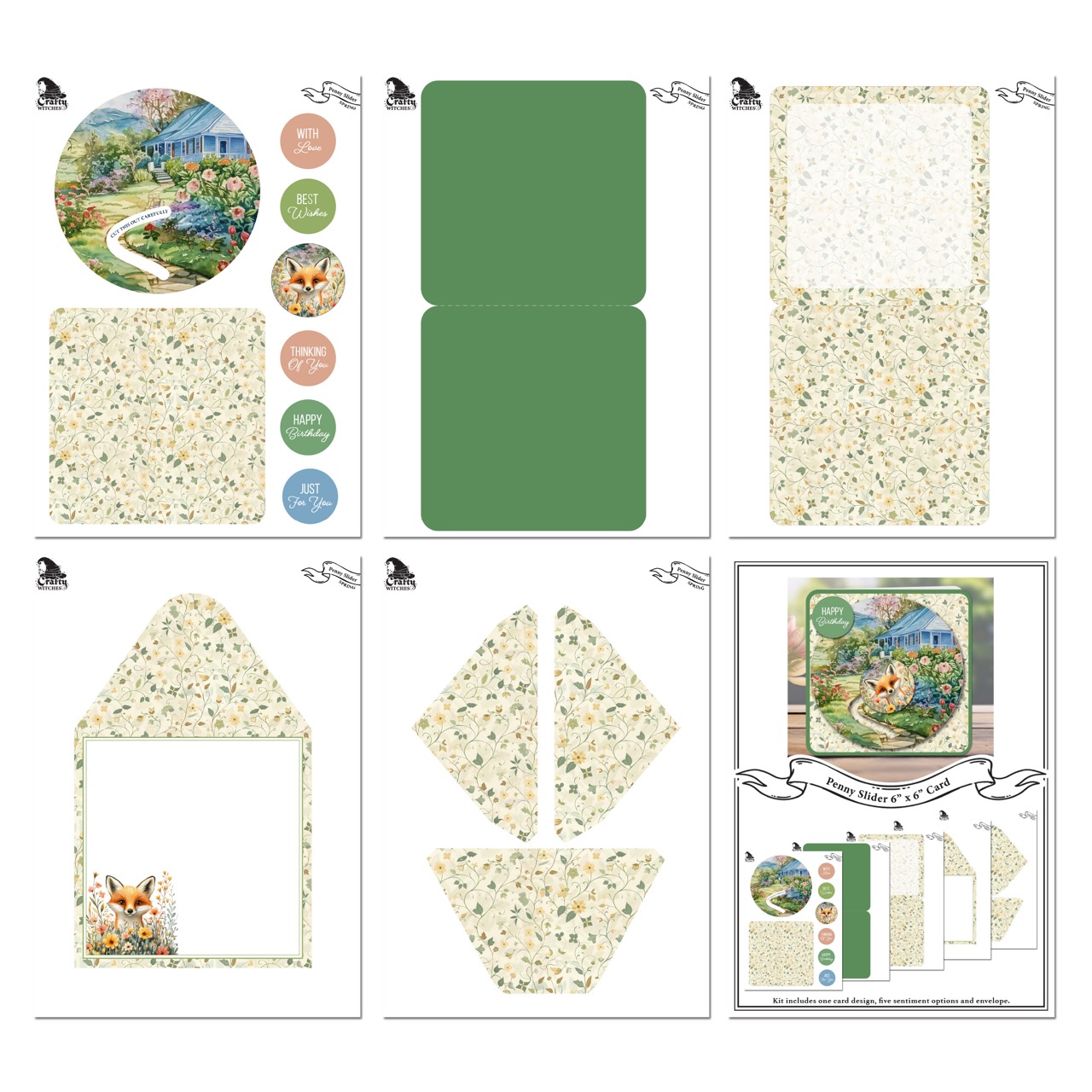 The Crafty Witches - Penny Slider Spring Cards Digital Collection - Image 9