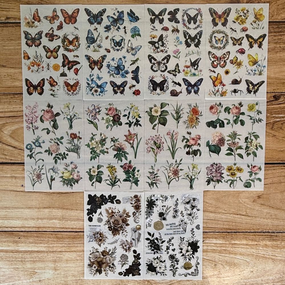Wild Nature Rub On Sheets - 10pcs