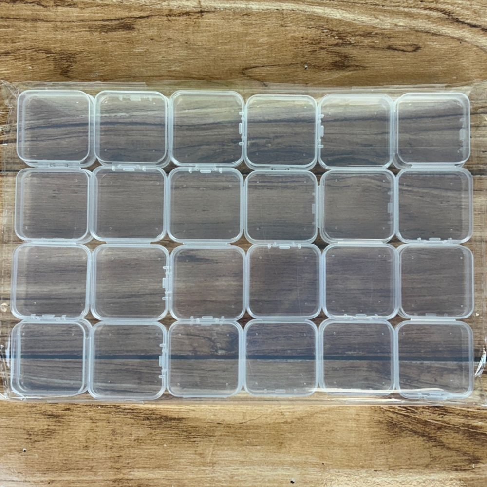 Mini Hinged Storage Boxes - 24pcs