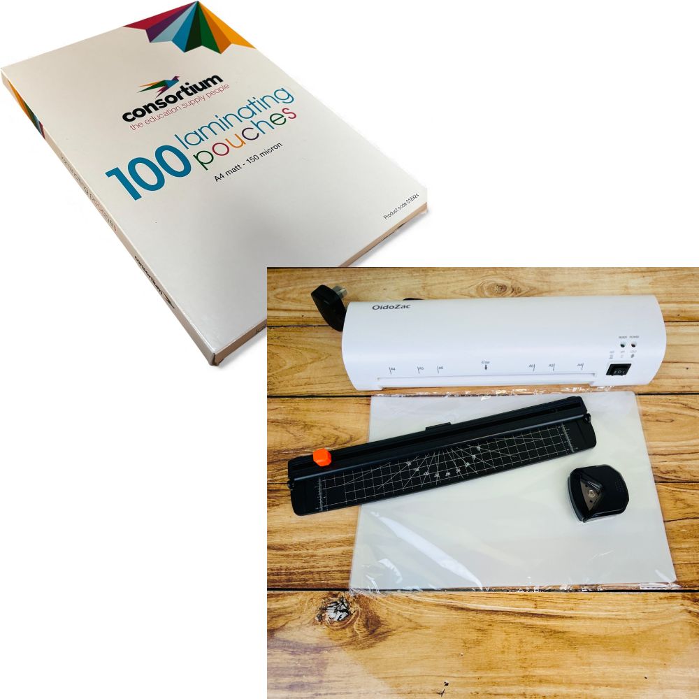 A4 Laminator & 100pcs Laminating Pouches - UK ONLY