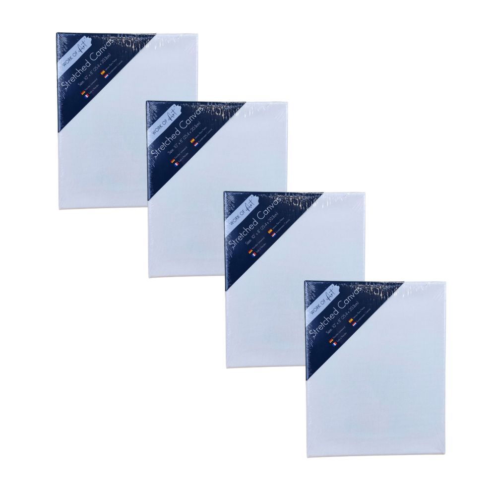 Set of 4 Artist Canvas Boards in Wooden Frames (8x10")