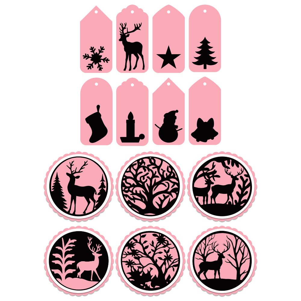The Crafty Witches Festive Toppers & Tags SVG Download