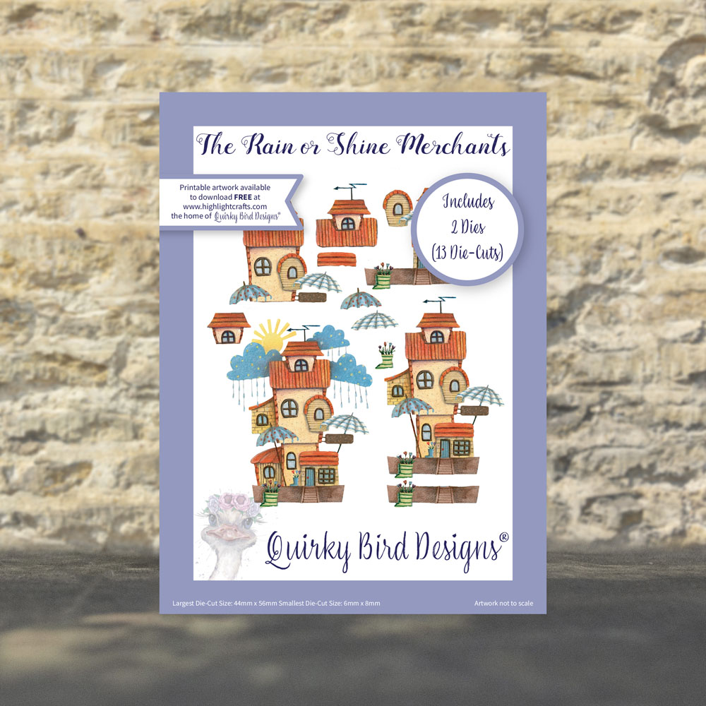 Quirky Bird Designs The Rain or Shine Merchants Die Set