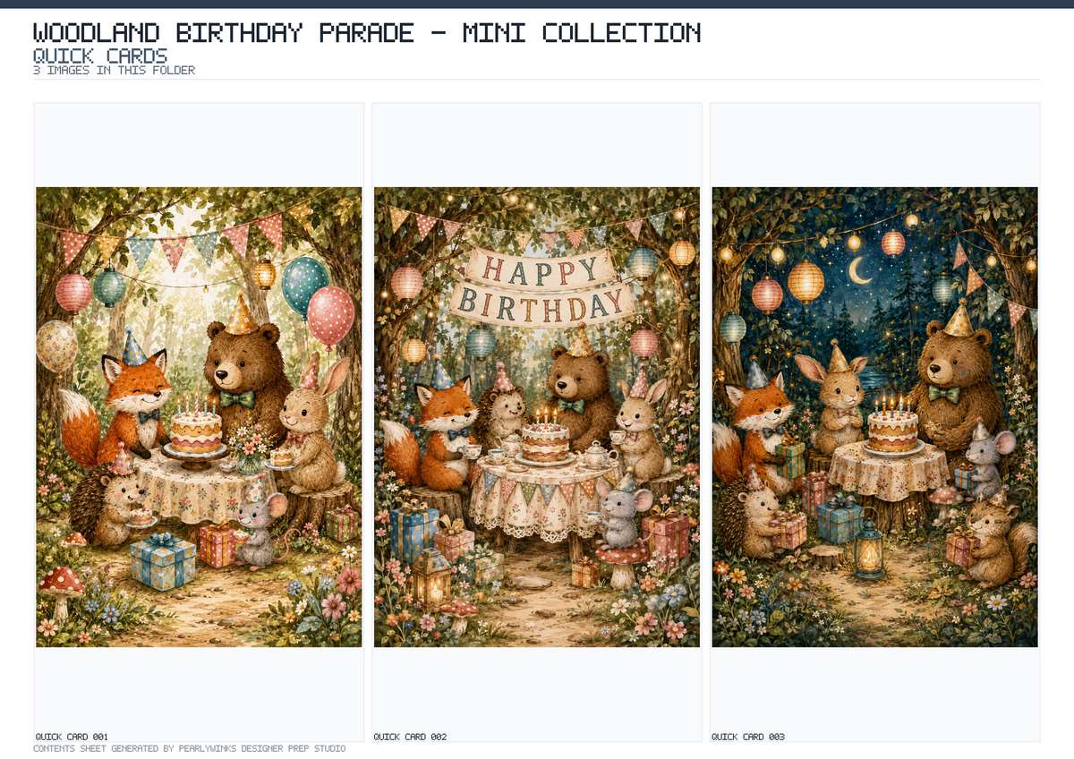Pearlywinks - Woodland Birthday Parade Mini Collection Download - Image 7