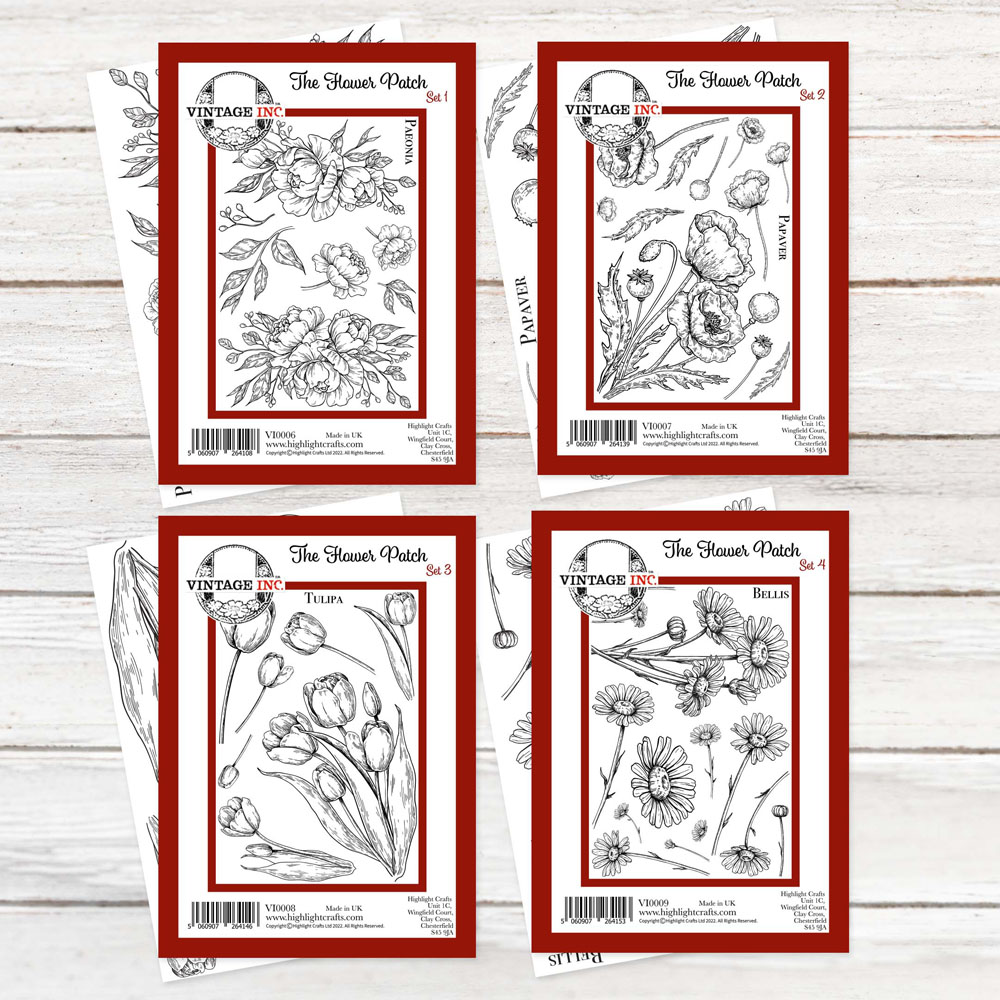Vintage Inc The Flower Patch Stamp Collection - Image 2