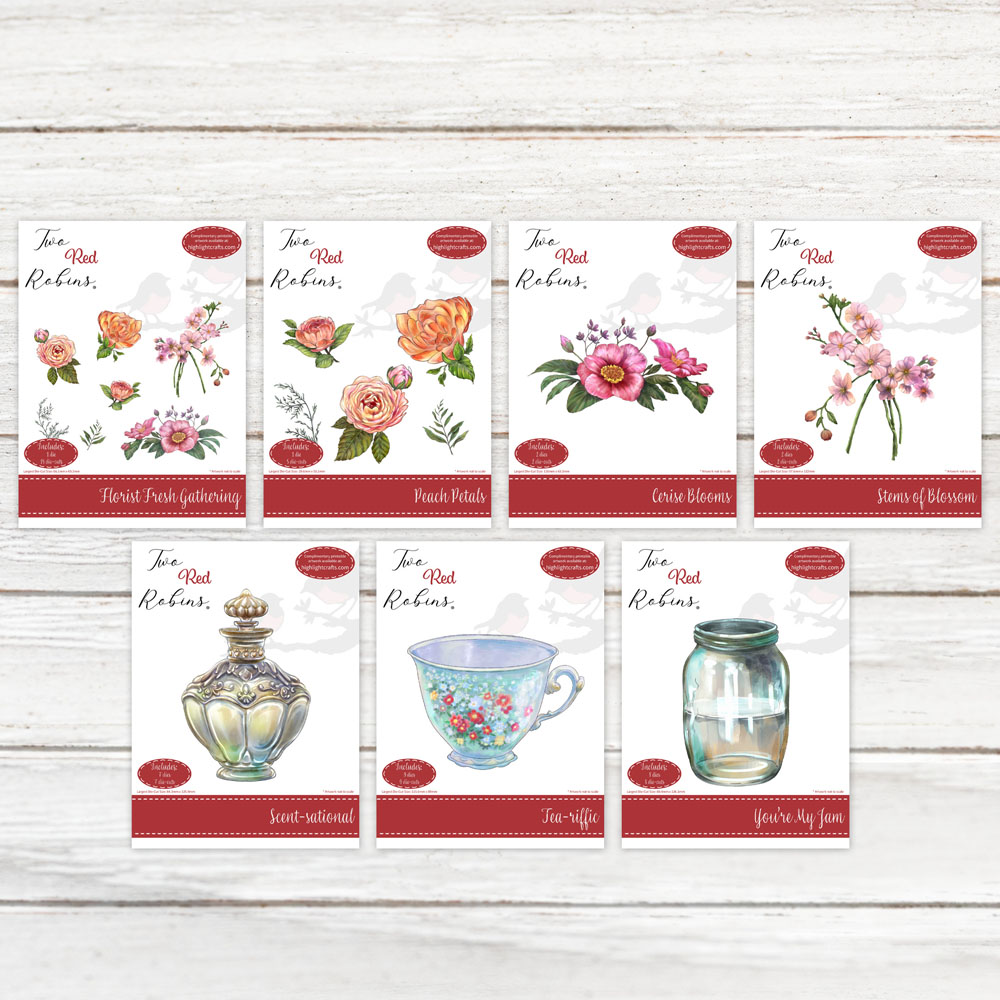 Two Red Robins Pots of Love Die Collection