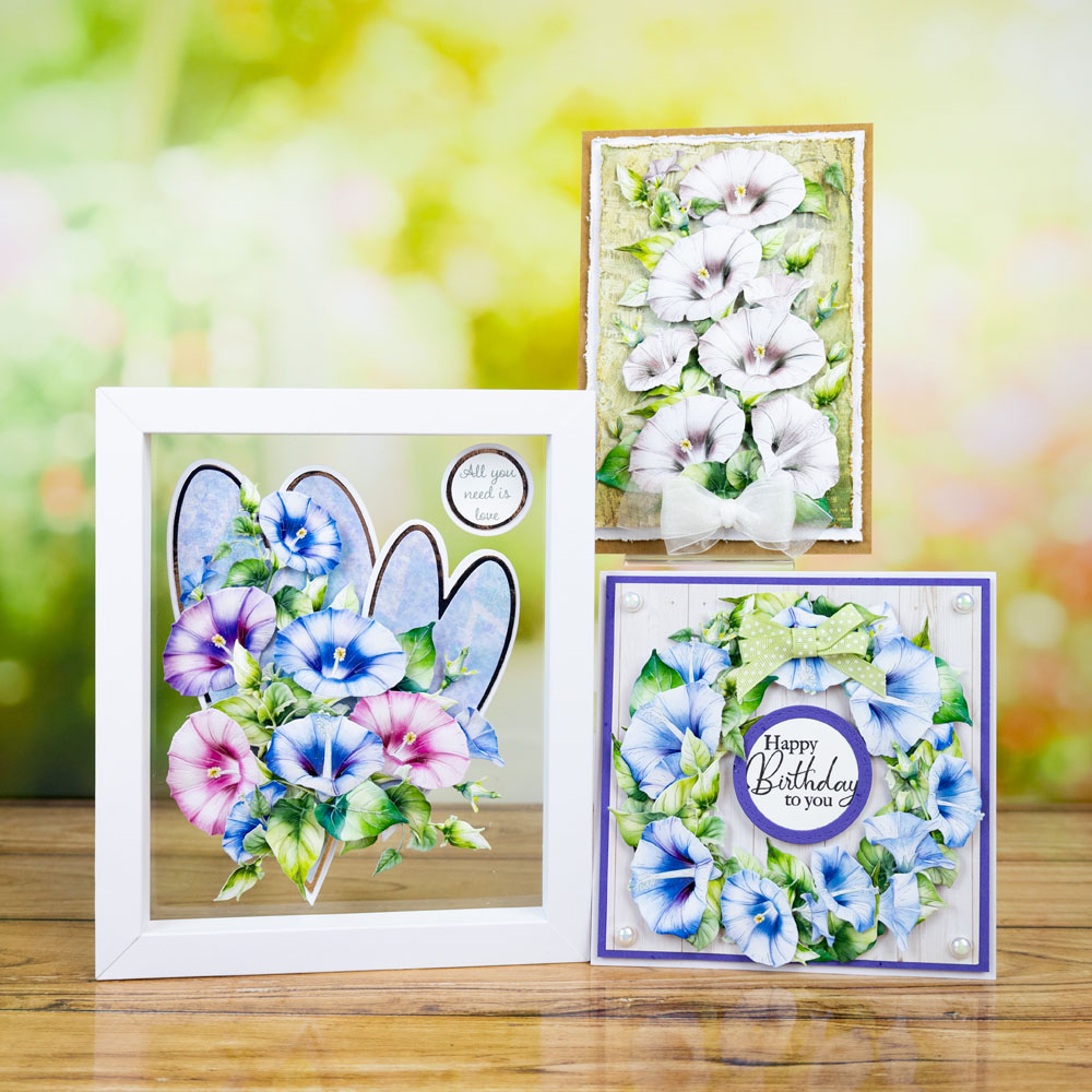 Two Red Robins Flower of the Month Morning Glory Die Bundle - Image 2