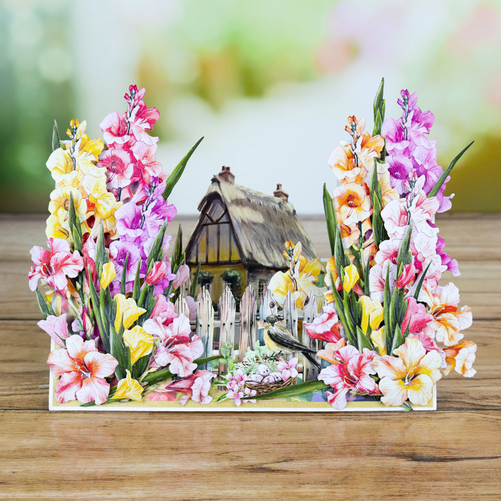 Two Red Robins Flower of The Month Gladioli Die Bundle - Image 4