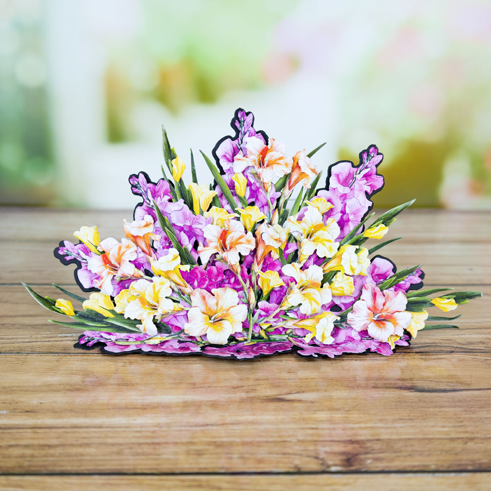 Two Red Robins Flower of The Month Gladioli Die Bundle - Image 7