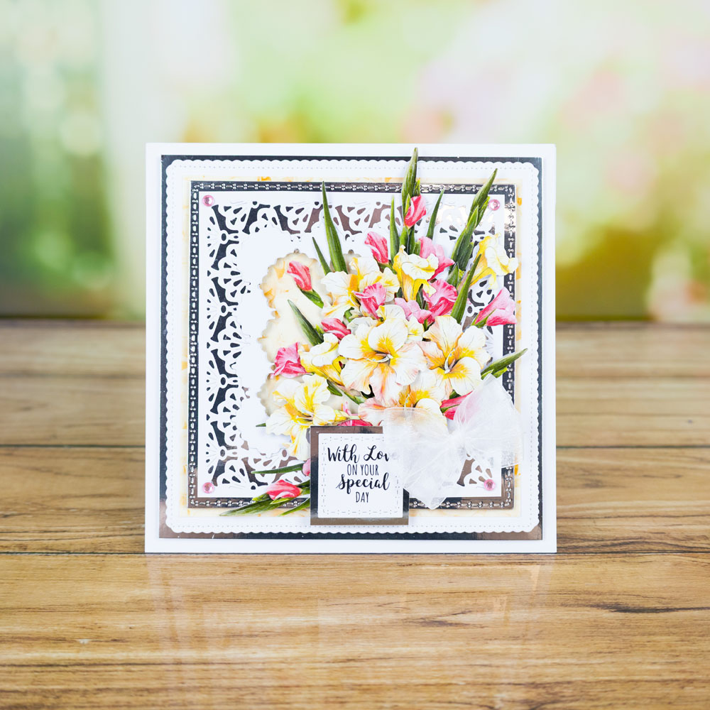 Two Red Robins Flower of The Month Gladioli Die Bundle - Image 9