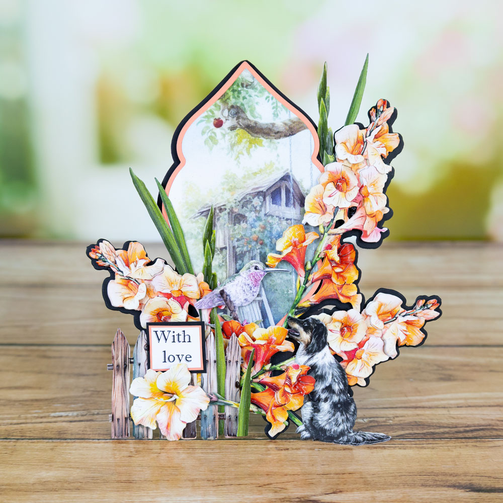 Two Red Robins Flower of The Month Gladioli Die Bundle - Image 10