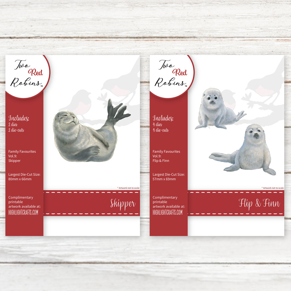 Two Red Robins Family Favourites Seals Die Collection