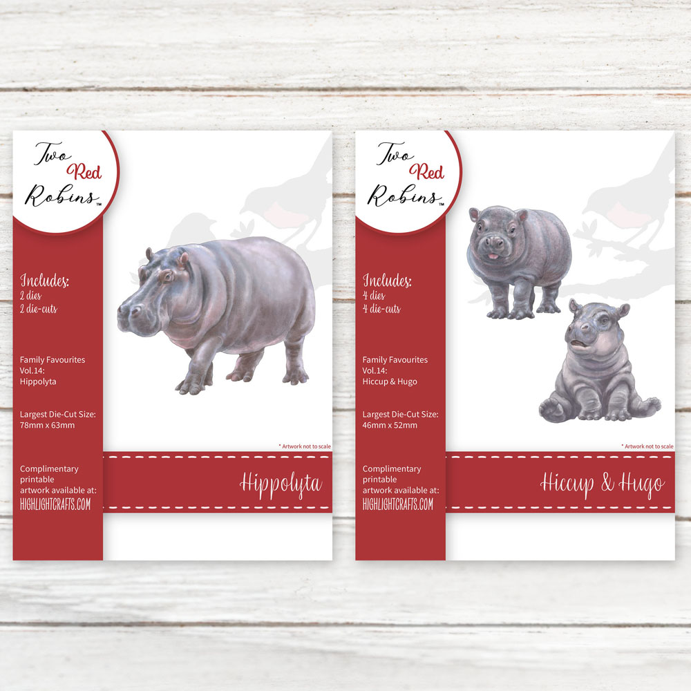 Two Red Robins Family Favourites Hippos Die Collection