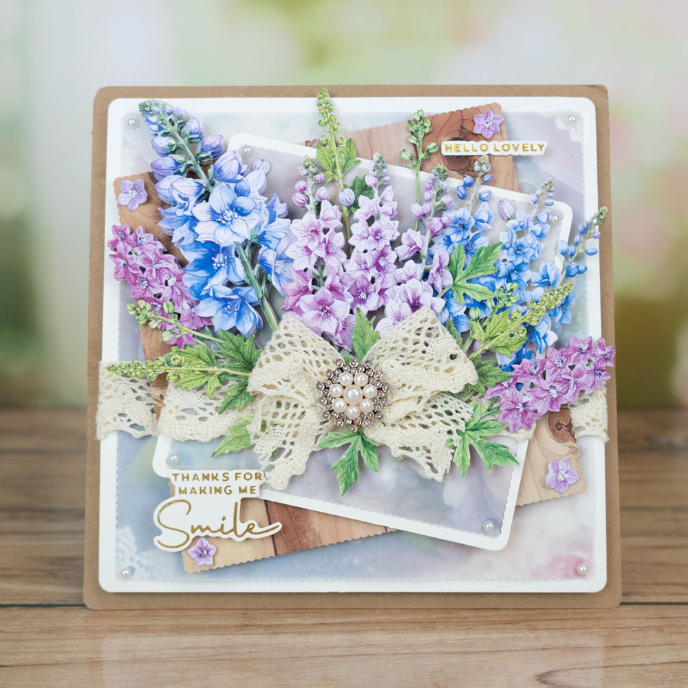Two Red Robins Flower of the Month Delphinium Die Collection - Image 8