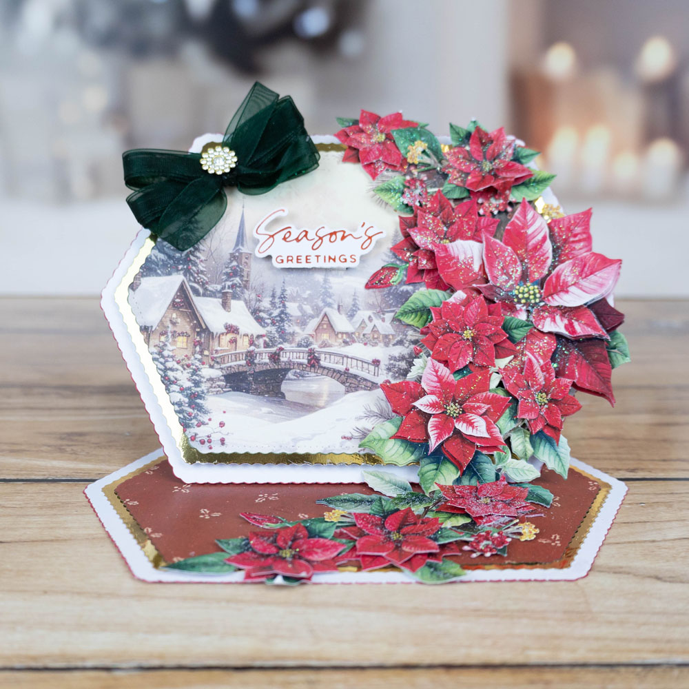 Two Red Robins Flower of the Month Poinsettia Die Collection - Image 3