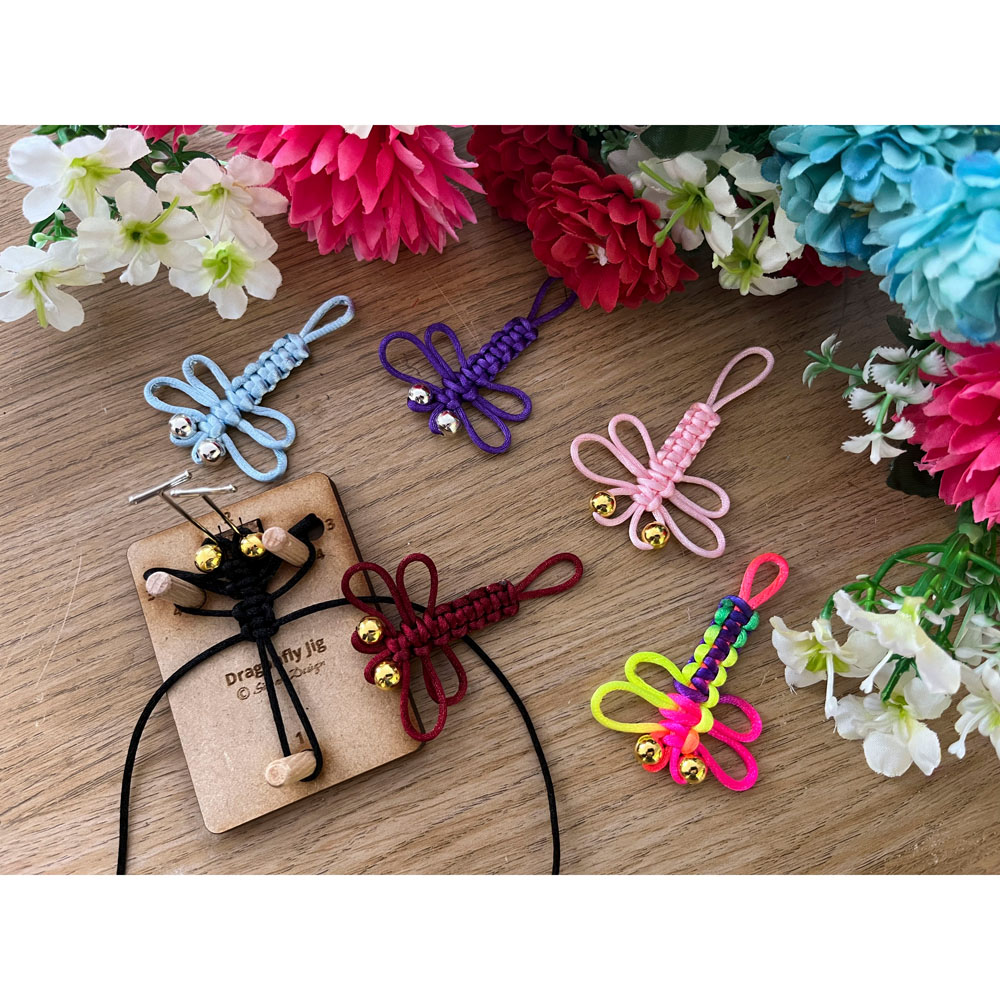 Silvar Design Macrame Dragonfly Kit & Jig Bundle (makes 16)