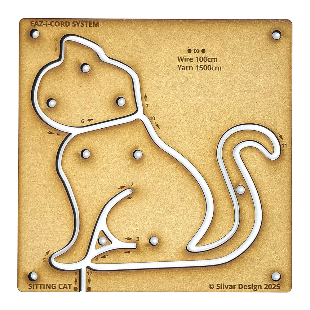 Silvar Design Eaz-i-Cord Wire Forming Jig - Sitting Cat Jig