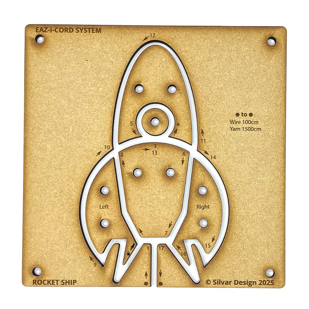 Silvar Design Eaz-i-Cord Wire Forming Jig - Rocket Ship Jig