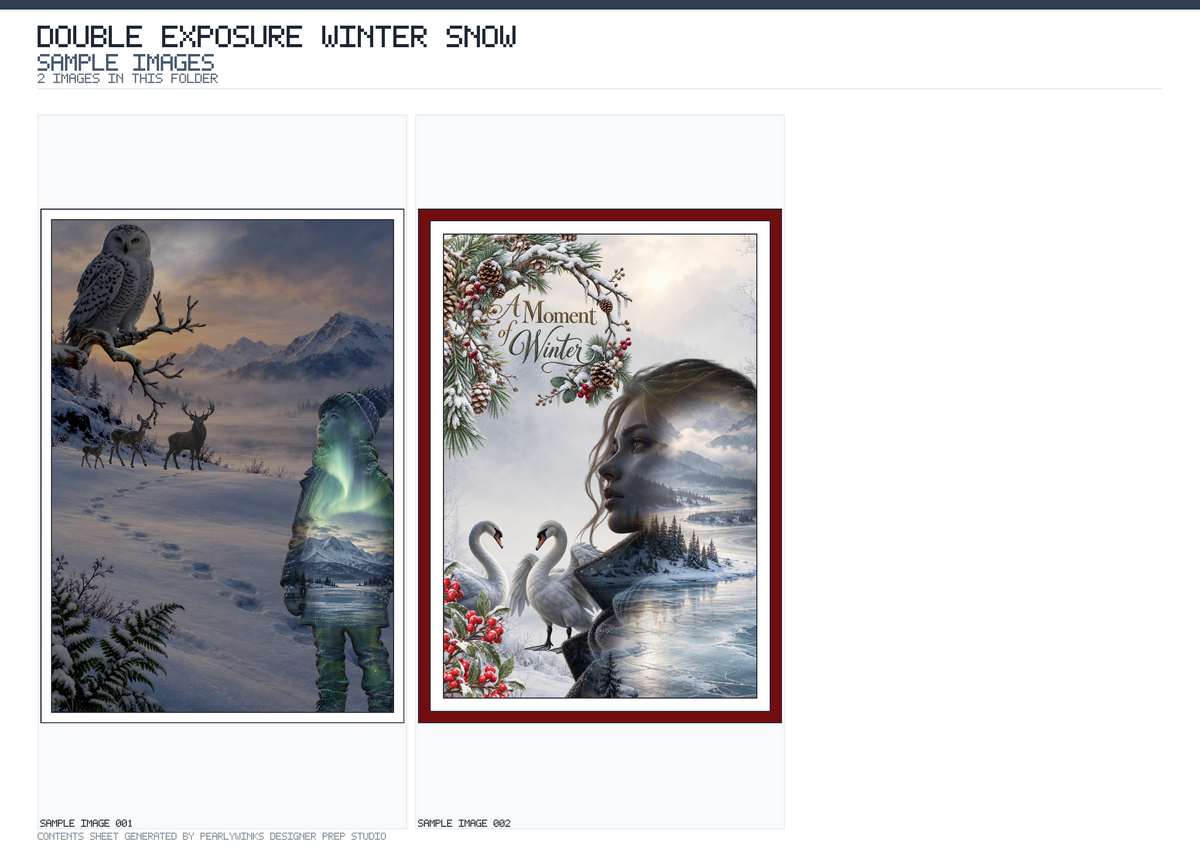 Pearlywinks - Double Exposure Winter Snow Digital Collection - Image 12