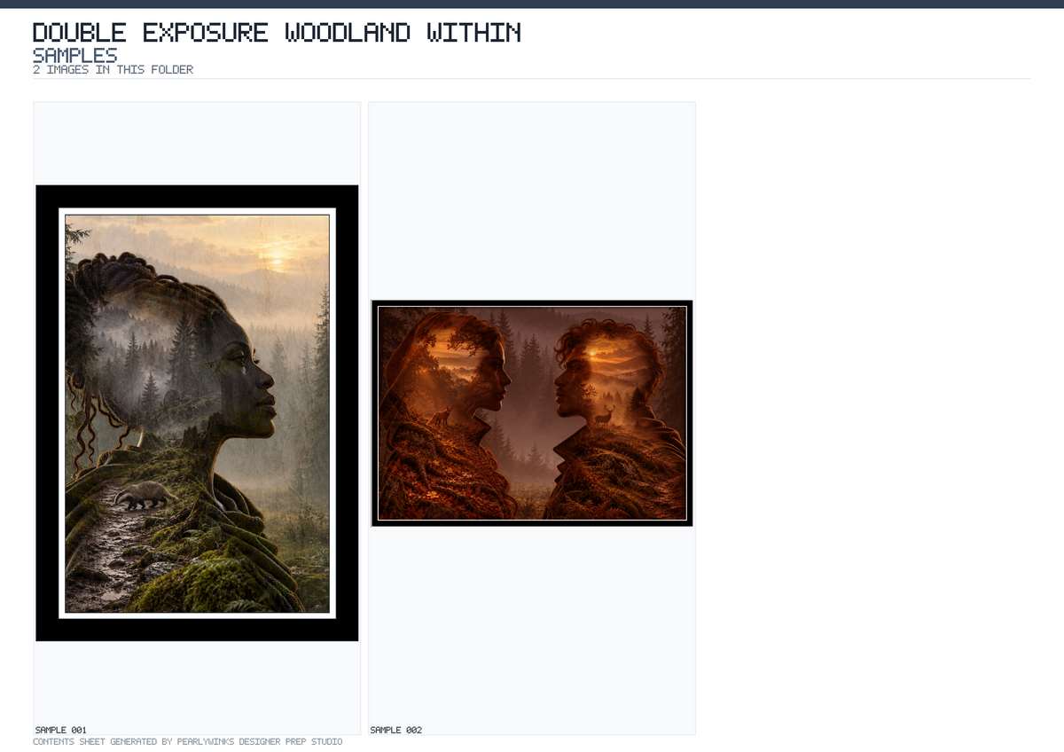 Pearlywinks - Double Exposure Woodland Within Digital Collection - Image 11