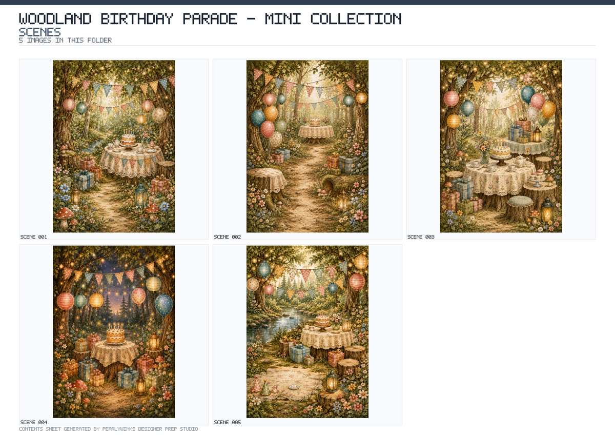Pearlywinks - Woodland Birthday Parade Mini Collection Download - Image 8