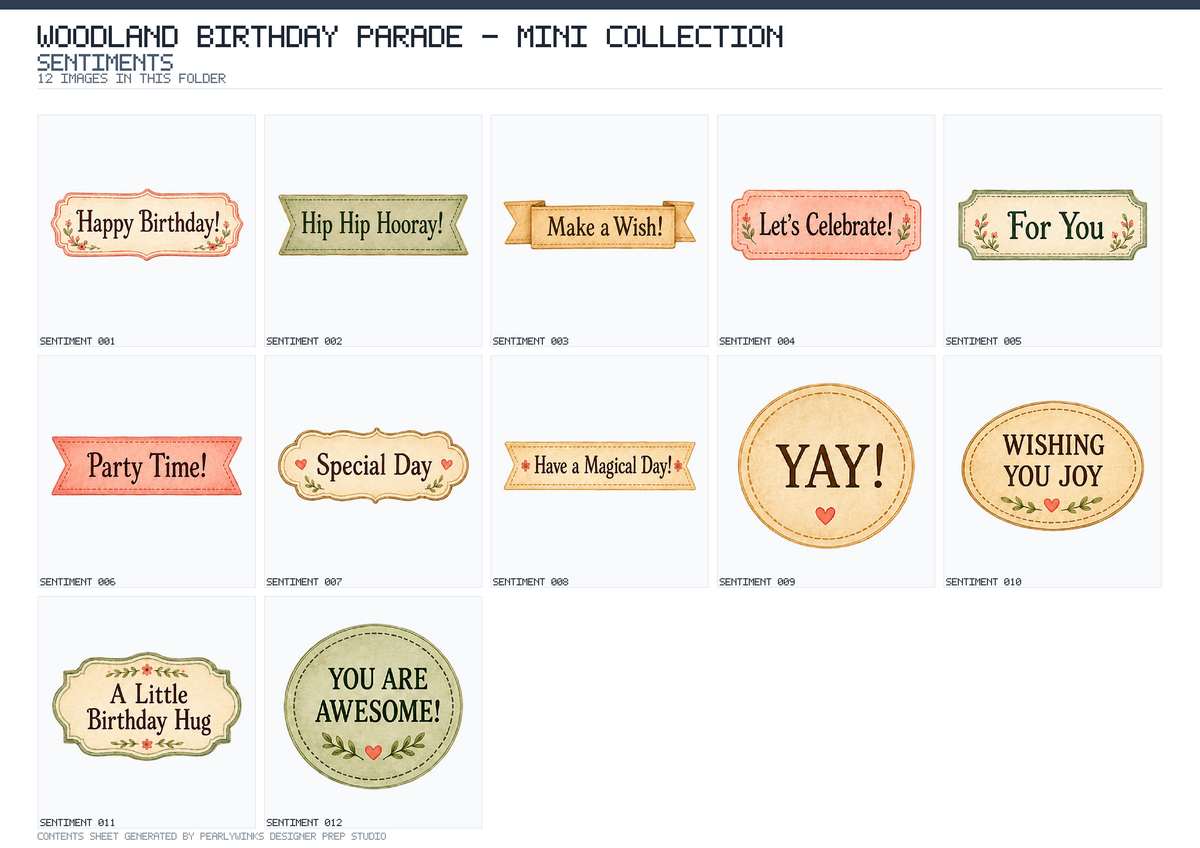 Pearlywinks - Woodland Birthday Parade Mini Collection Download - Image 9