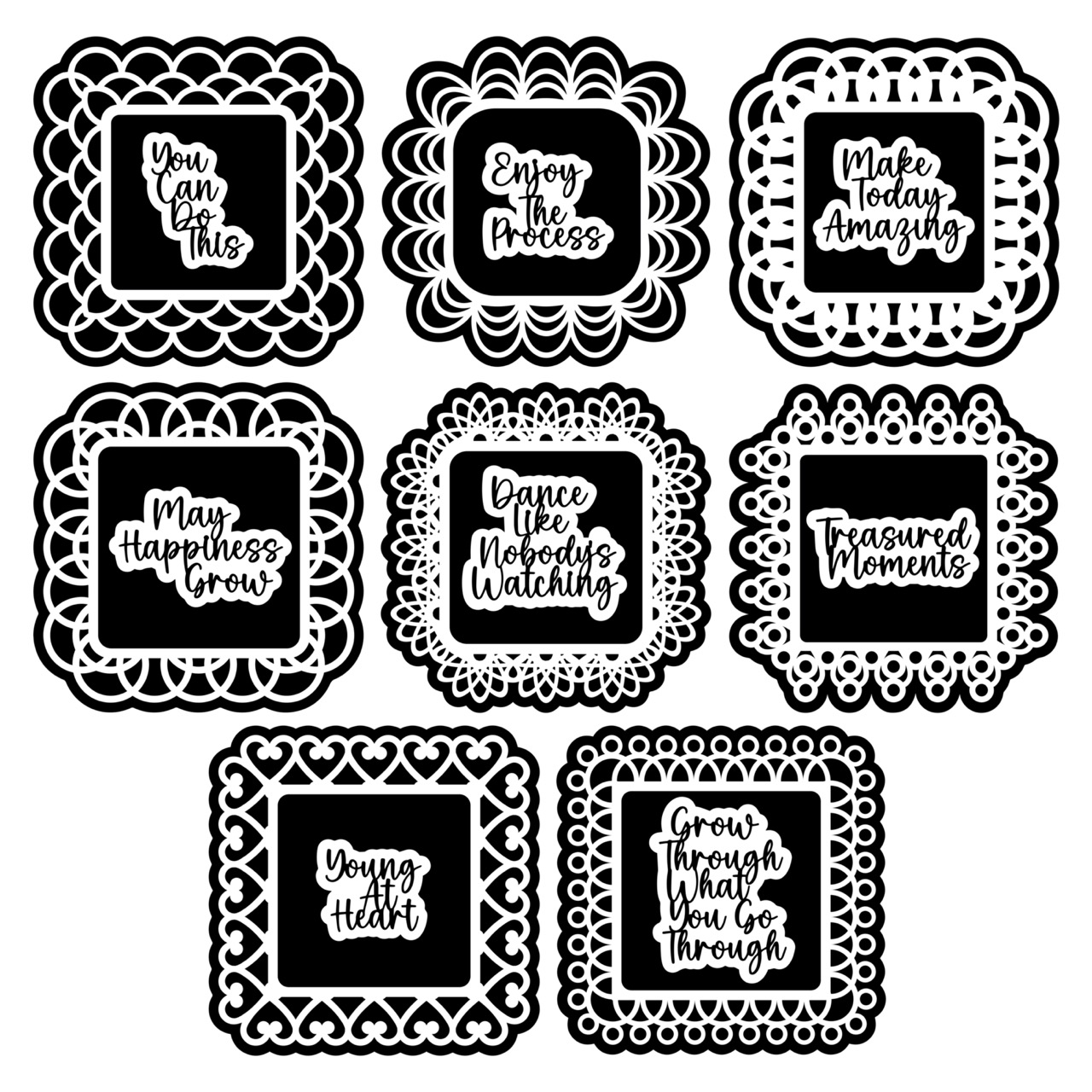 The Crafty Witches - Simply Square Doilies Collection SVG Files