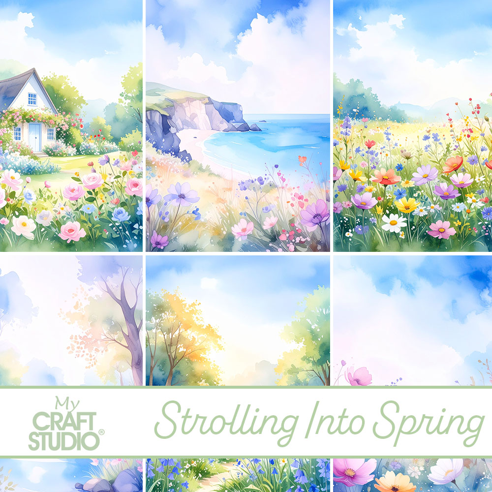 My Craft Studio Strolling Into Spring Scenes Download