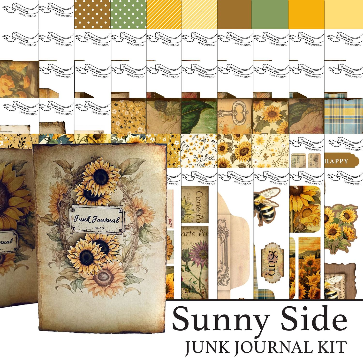 The Crafty Witches - Sunny Side Junk Journal Digital Collection Digital Collection