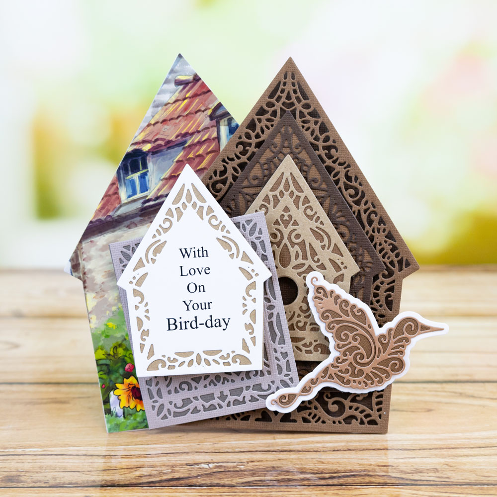 Tattered Lace Delicate Birdhouse Die Set - Image 14