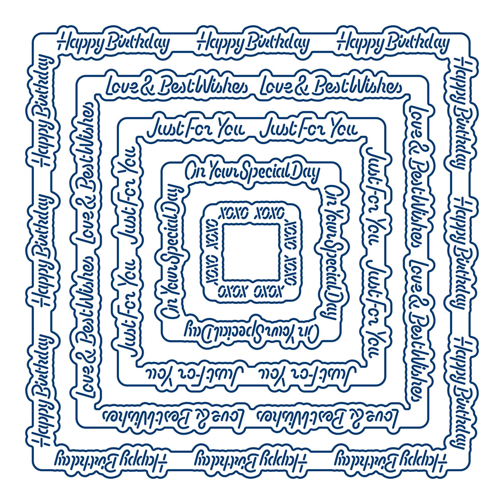Tattered Lace Square Sentiment Frame Die Set - Image 2