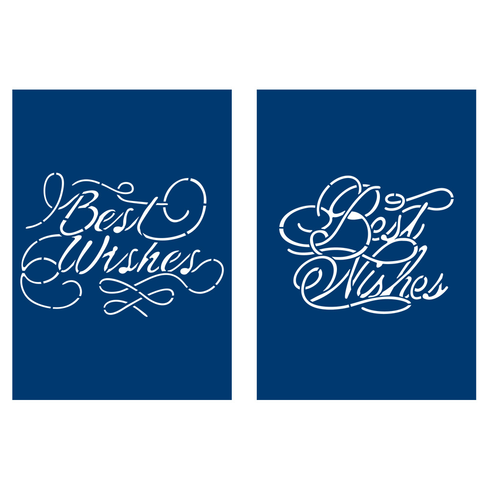 Tattered Lace Best Wishes A5 Stencil Set - Image 2