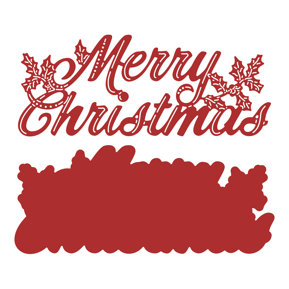 Two Red Robins Merry Christmas Die Set - Image 2