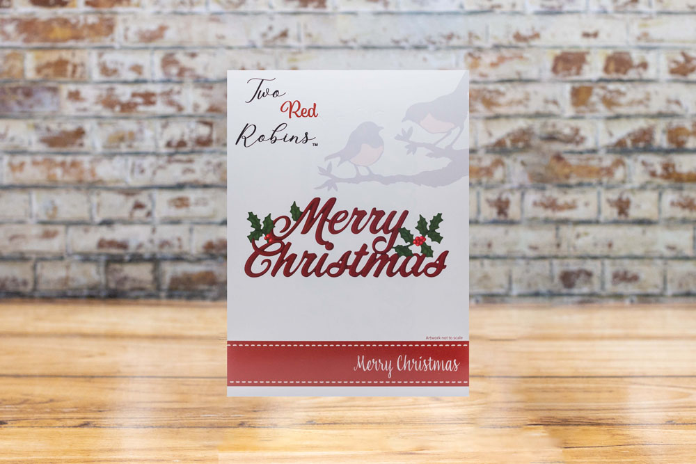 Two Red Robins Merry Christmas Die Set