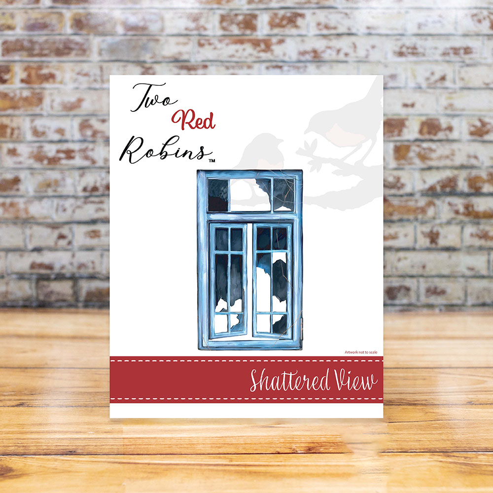 Two Red Robins Shattered View Die Set