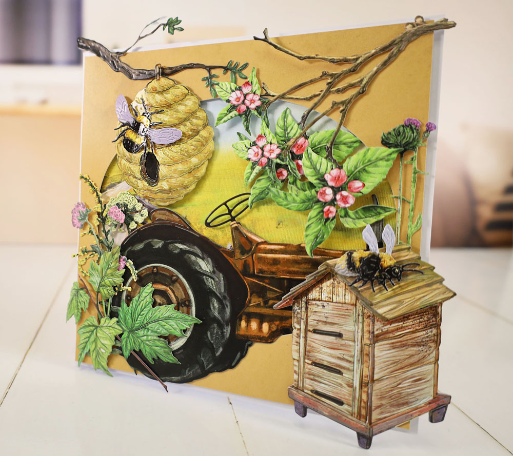 Two Red Robins Busy Bees Die Set - Image 11