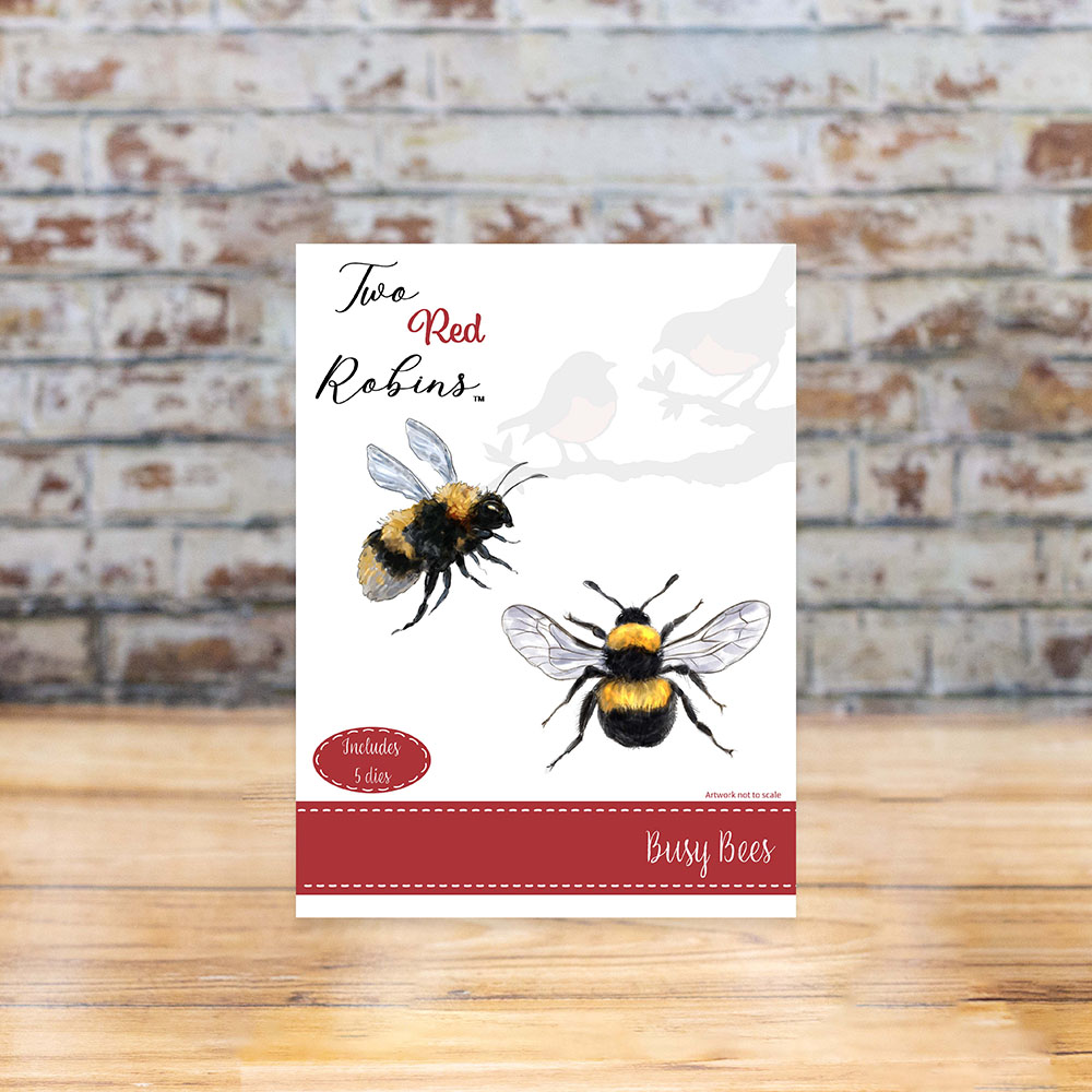 Two Red Robins Busy Bees Die Set