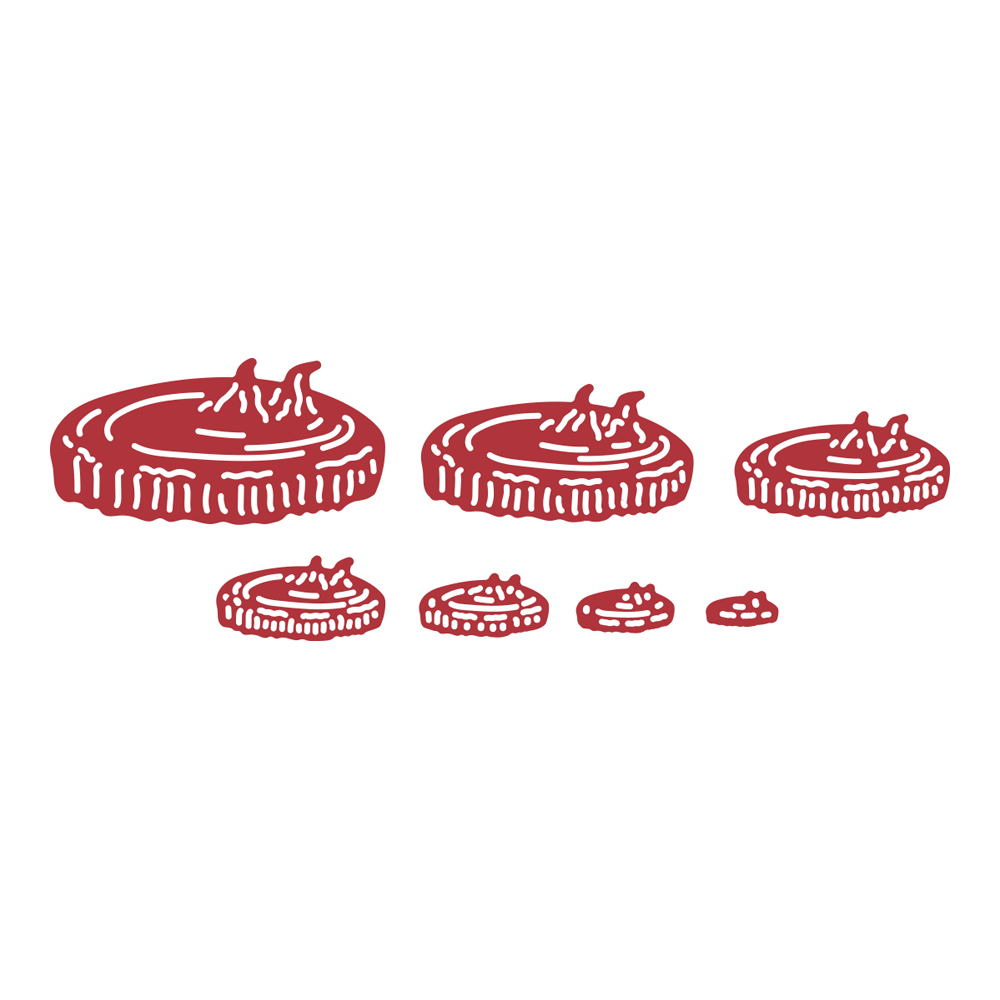 Two Red Robins Pecked Die Set - Image 2