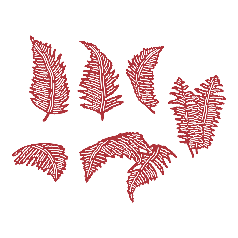 Two Red Robins Forest Ferns Die Set - Image 2