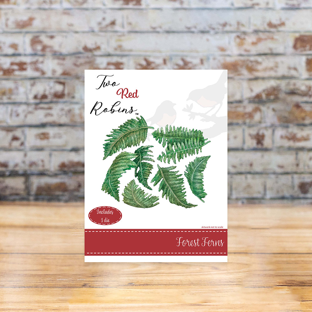 Two Red Robins Forest Ferns Die Set
