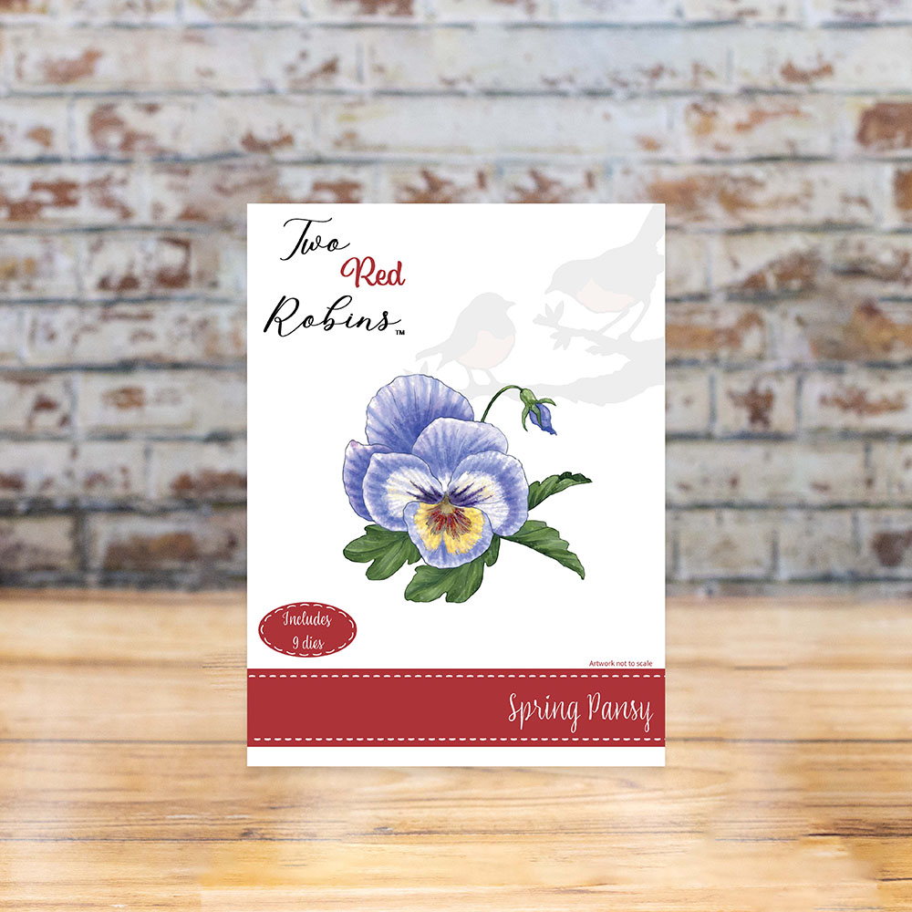 Two Red Robins Spring Pansy Die Set