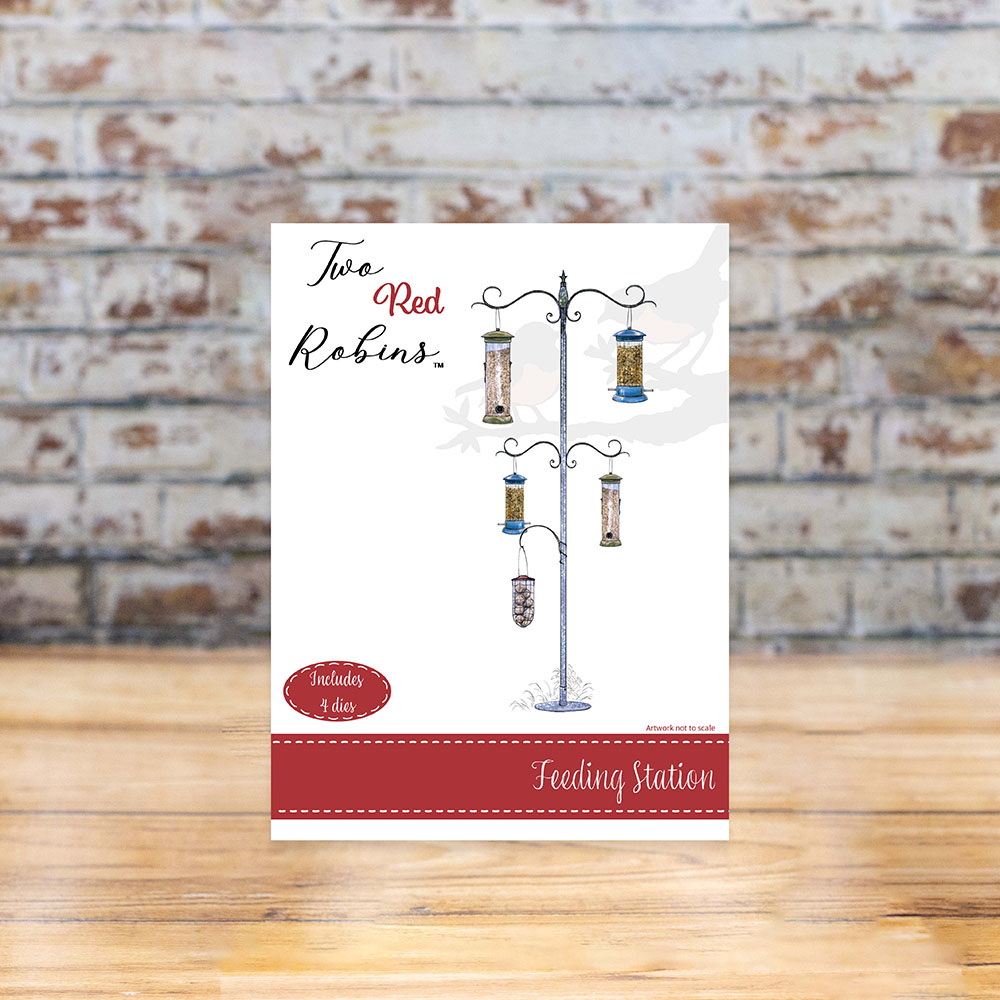 Two Red Robins Feeding Station Die Set