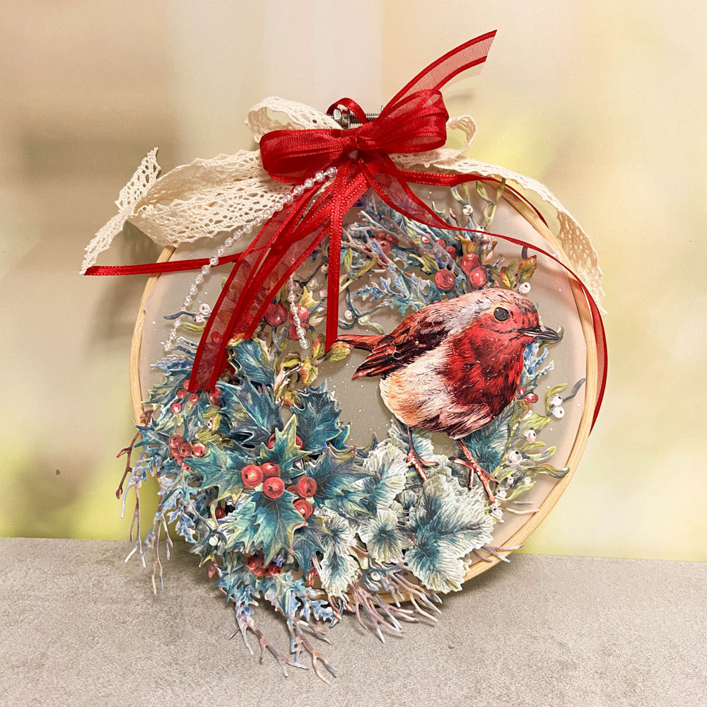 Two Red Robins Nested Bauble Die Set - Image 8