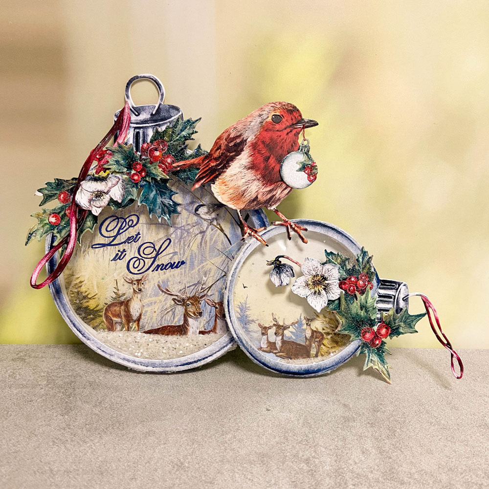 Two Red Robins Nested Bauble Die Set - Image 9