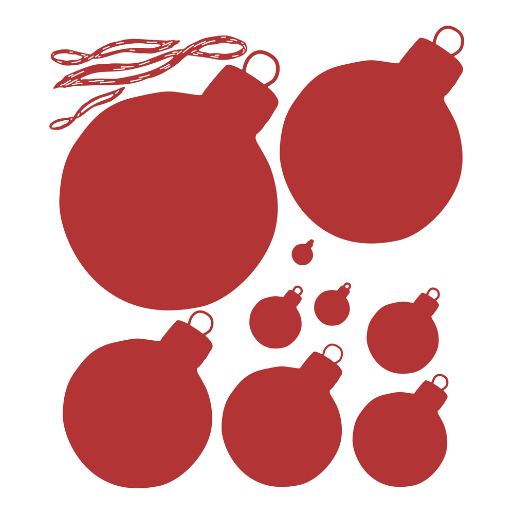Two Red Robins Nested Bauble Die Set - Image 2