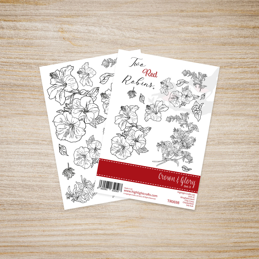 Two Red Robins Crown & Glory Stamp Set 3