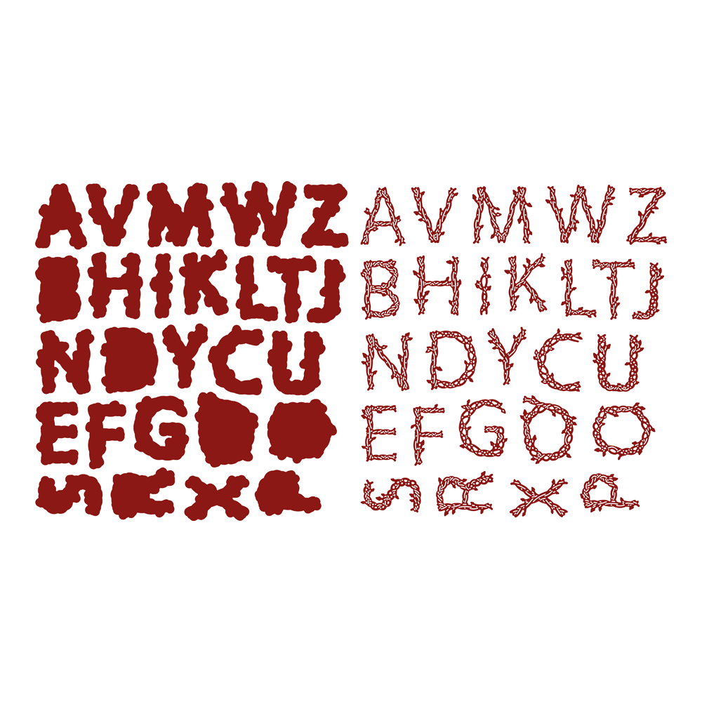 Two Red Robins Nature's Alphabet Uppercase Die Set - Image 2