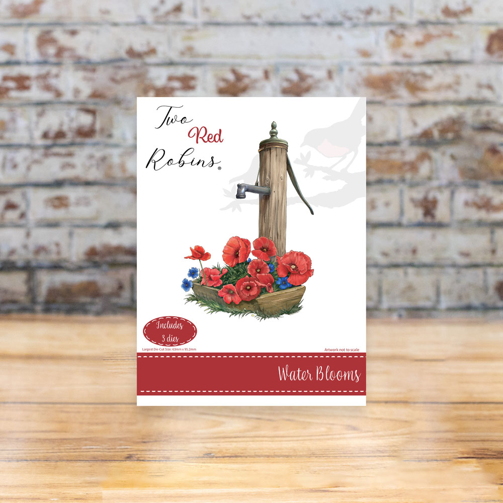 Two Red Robins Water Blooms Die Set